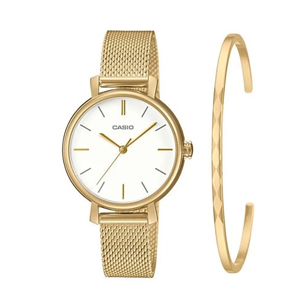 CASIO-LTP-2024VMG-7CDR-Noriswatch ساعت مچی زنانه با النگو کاسیو مدل CASIO-LTP-2024VMG-7CDR