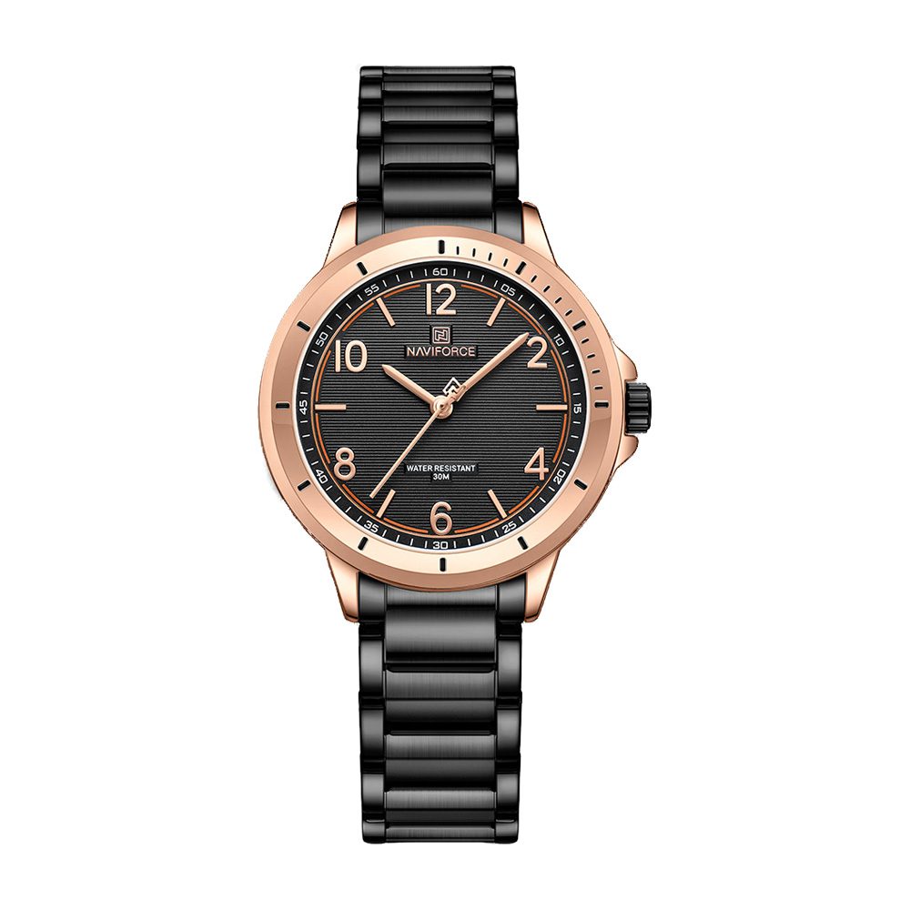 NF-5021-RGBB-Noriswatch ساعت مچی زنانه نیوی فورس مدل Naviforce NF 5021 RG/B/B
