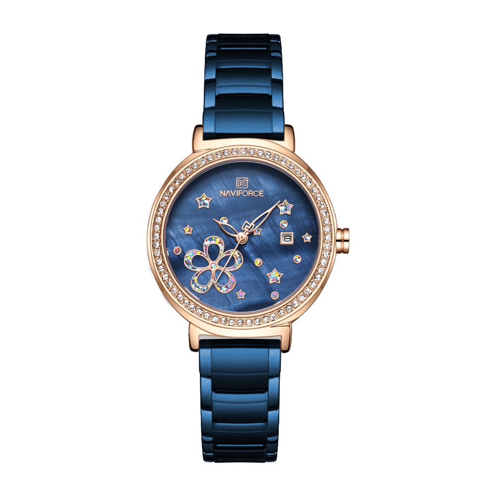 Naviforce-NF-5016-RGBE-Noriswatch ساعت مچی زنانه نیوی فورس مدل Naviforce NF 5016 RG/BE