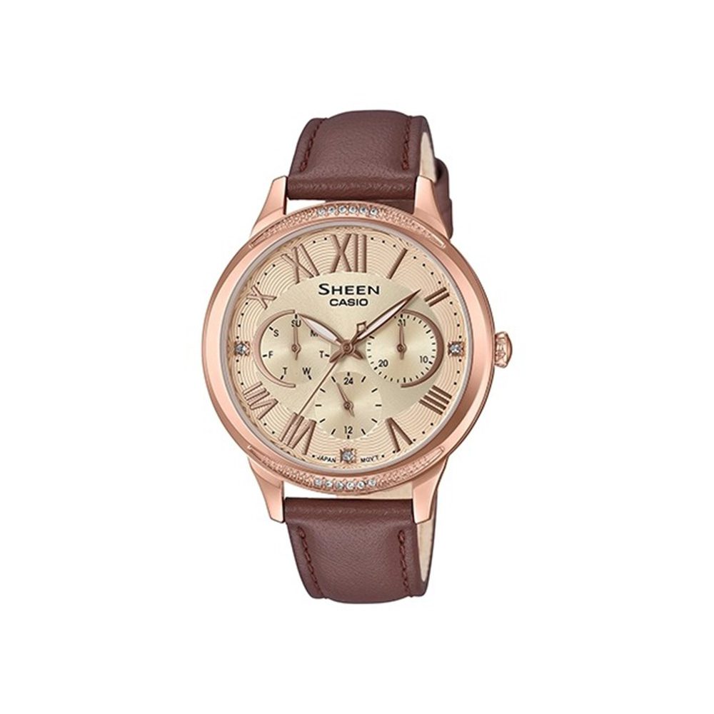 SHE-3058PGL-9A-Noriswatch ساعت مچی زنانه کاسیو SHEEN مدل SHE-3058PGL-9A