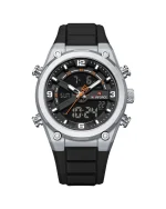 NAVIFORCE NF9265 نقره‌ای صفحه مشکی بند مشکی