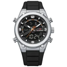 NAVIFORCE NF9265 نقره‌ای صفحه مشکی بند مشکی