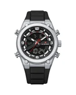 NAVIFORCE NF9265 نقره‌ای صفحه سفید بند مشکی