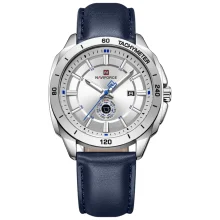 NAVIFORCE NF9269 نقره‌ای صفحه سفید بند آبی
